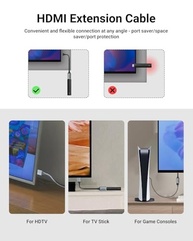 VCELINK Cabo Extensor HDMI Curto 8K: Solução Compacta para Espaços Apertados | Macho-Fêmea 0.6ft - imagem 3