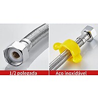 Engate Rabicho Flexível 50cm - Aço Inox Cromado Fêmea x Fêmea - imagem 1