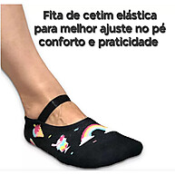 Meia Sapatilha Yoga e Pilates Antiderrapante Feminina - imagem 1