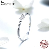 Anel de Prata 925 Coração Bamoer: Elegância Feminina - imagem 2