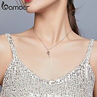 Colar de Prata 925 com Rosa Bamoer: Elegância Feminina - imagem 2