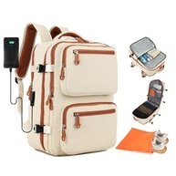 Mochila de Viagem Masculina Feminina Reforçada Executiva Grande Mochila para Notebook Trabalho Viagem Escola com Cabo de Aço Impermeável com Saídas USB Unissex + Capa para Tenis - imagem 1