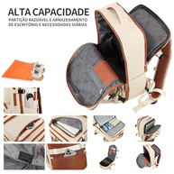 Mochila de Viagem Masculina Feminina Reforçada Executiva Grande Mochila para Notebook Trabalho Viagem Escola com Cabo de Aço Impermeável com Saídas USB Unissex + Capa para Tenis - imagem 5