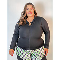 Casaco Fitness Plus Size com Zíper para Curves Feminino 44 a 54 - imagem 4