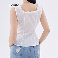 Lovito Regata com Ilhós e Gravata Frontal – Estilo Casual Feminino - imagem 2