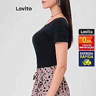 Lovito Body Manga Curta Gola Canoa – Conforto e Estilo Feminino - imagem 2