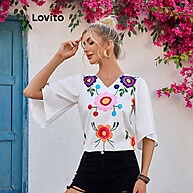 Blusa Boho Floral Lovito: Estilo e Conforto com Toque Feminino - imagem 2