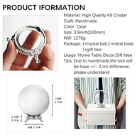 Bola de Cristal Transparente 100mm com Suporte Metálico - Quartzo Místico para Decoração e Feng Shui - imagem 4