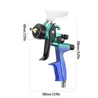 WALFRONT Ferramenta de Pulverização de HVLP Com 1,3 Mm de Bico de 600 Ml de Copo de Tinta de Tinta de Spray de Ar para Mobiliário para Mobiliário Pintura de Parede de Manutenção de Carros - imagem 4