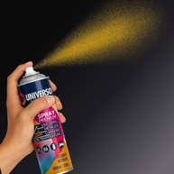 Tinta Spray 400ml Amarelo Uso Geral em Aço Ferro Couro Gesso Cerâmica | Universo | Kit 06 un - imagem 3