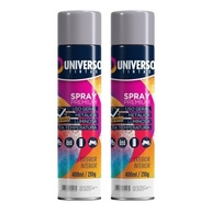 Tinta Spray 400ml Cinza Uso Geral em Aço Ferro Couro Gesso Cerâmica | Universo | Kit 02 un - imagem 2