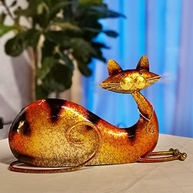 Aayla Estatueta de Gato Marrom em Ferro - 26,66 cm | Decoração Elegante para Casa e Cozinha - imagem 3