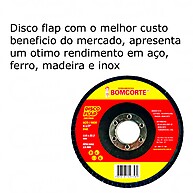 Disco Flap Zircônio 4½” – Desbaste Profissional em Aço Inox e Ferro - imagem 2