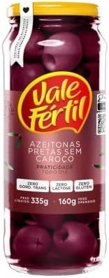 Vale Fértil Azeitona Preta Em Conserva Sem Caroço Vidro 160G Pequeno - imagem 1
