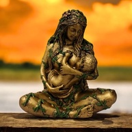 Estátua Gaia Mãe Terra Fertilidade - Estatueta de Resina com Pintura Artesanal - imagem 3