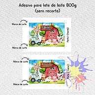 Adesivo Lata de Leite 800g: Personalize a Festa! - imagem 1
