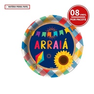 Pratinhos Juninos: Kit 8 Descartáveis para Festa! - imagem 2