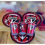 Festa São Paulo FC: Kit 16 Pratos + 16 Copos! - imagem 1