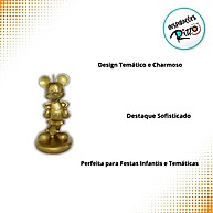 Vela Mickey 3D Dourada: Decore sua Festa! - imagem 2