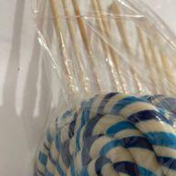 30 Pirulitos Caseiros Azul Psicodélico para Decoração de Festas - imagem 1