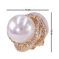 Brincos Coração Strass e Pérola: Elegância para Noivas e Festas - imagem 1