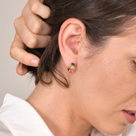Brincos Zircônia Colorida: Elegância para Festas - imagem 2