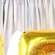 Kit 2 Balões Número Dourado 55cm – Decoração Glamour para Festas - imagem 1