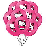 Hello Kitty Balões Rosa 12" - Decoração Perfeita para Festas - imagem 1