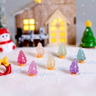 8 Ornamentos de Natal Brilhantes em Resina | Decoração Festiva para Árvore, Mesa e Ambientes Internos - imagem 4