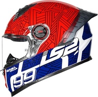 Capacete LS2 FF358 Pro Tiempo White Red Blue - Segurança e Estilo para Sua Pilotagem - imagem 2