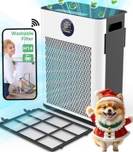 Purificador de Ar FRESHDEW com Wi-Fi Inteligente, Sensor de Qualidade do Ar e Filtro HEPA H13 para Ambientes Até 170m² - imagem 1