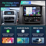 Central Multimídia 9" para Dodge Ram 1500/2500/3500 (2002-2005): CarPlay/Android Auto Sem Fio, GPS, Wi-Fi 5G - imagem 3