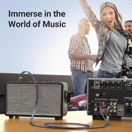QCYDOBRASIL Cabo de Áudio 2RCA Macho-Macho: Som Hi-Fi Imersivo com 3 Metros e Conectores Banhados a Ouro - imagem 4