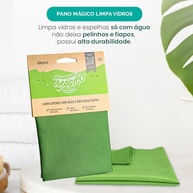Pano Mágico Limpa Vidros e Espelhos com Água Sem Fiapos - Akora - imagem 3
