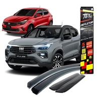 Calha de Chuva Inteiriça Fiat Argo 2017+ 4 Portas TG POLI Fumê - Proteção e Estilo - imagem 1