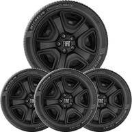 Kit 4 Calotas Fiat Toro Aro 16" 2021-2022 Preto Emblema Novo - Design Moderno - imagem 1