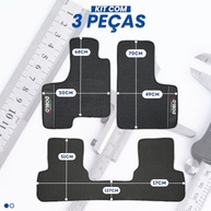 Jogo de Tapetes Automotivos Emborrachados para Fiat Doblo (2008-2021) - 3 Peças Premium - imagem 3