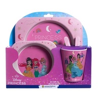 Kit Alimentação Infantil Princesas Disney - Prato, Bowl 350ml, Copo 250ml e Talheres em Fibra de Bambu - imagem 2