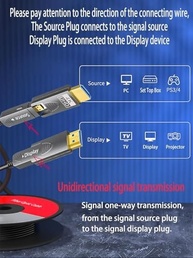 Cabo HDMI Fibra Ótica 4K 60Hz 15 Pés: Ultra Velocidade e Imagem Imersiva - imagem 3