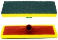 Rodo Esponja Lava Azulejo Profissional 40CM Plus - Fibra Abrasiva para Limpeza Pesada com Rosca Universal - imagem 1