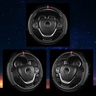 Capa de Volante Esportiva Fibra de Carbono e Couro Microfibra 38cm - Antiderrapante e Respirável - imagem 5