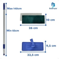 Rodo Limpa Tudo 360g com Suporte - Sistema Retrátil e Fibras Premium Bralimpia - imagem 3