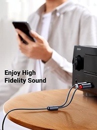 Cabo Adaptador UGREEN 3.5mm Fêmea para 2 RCA Macho: Som Estéreo de Alta Fidelidade - imagem 3