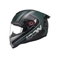 Capacete Peels Icon Pro Field Verde: Segurança e Estilo com Óculos Fumê Integrado - imagem 4