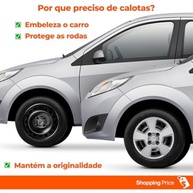 Kit 4 Calotas Aro 14 Fiesta Hatch 08-12 Prata Cubo Baixo Grid - Design e Proteção - imagem 3