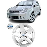 Jogo 4 Calotas Aro 14 Ford Fiesta 2004-2012 Prata Resinado Grid - Estilo e Proteção - imagem 3