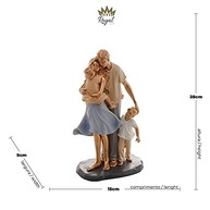 Figura Decorativa Família em Resina 15x9x28cm - Estilo Moderno para Ambientes Acolhedores - imagem 4