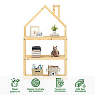 Estante Infantil Montessori 3 Prateleiras – Organização e Estilo para o Quarto do Seu Filho - imagem 2