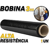 Filme Stretch Preto 50x300m: Proteja Seus Produtos! - imagem 1