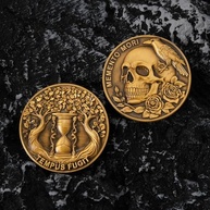 Moeda Inspiradora Memento Mori & Tempus Fugit - Reflexão Pessoal e Arte Filosófica - imagem 3